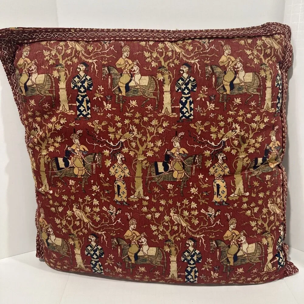 Waverly Luxury Collection Red Pillow Asian Country Men Forest Decorative Vintage